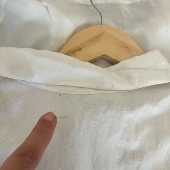 NWT YOUNG FABULOUS & BROKE HUDSON ROMPER WHITE LINEN BLEND SZ L BEACHY RESORT - Picture 11 of 13